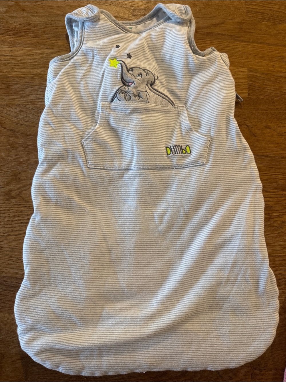 Disney Baby Dumbo Gray Striped Infant Sleep Sack - Soft Cotton